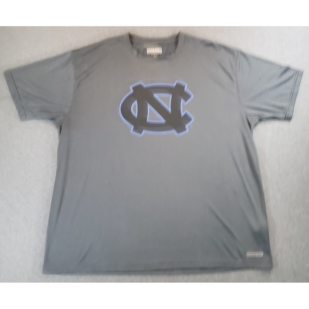 Section‎ 101 NC Tarheel T Shirt Mens Grayish Blue Striped Size 2XL Fusion Fit